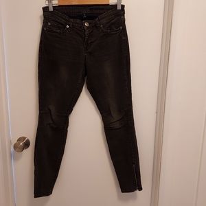 Gap, skinny jean, ankle zipper, size 4, mid rise, dark grey